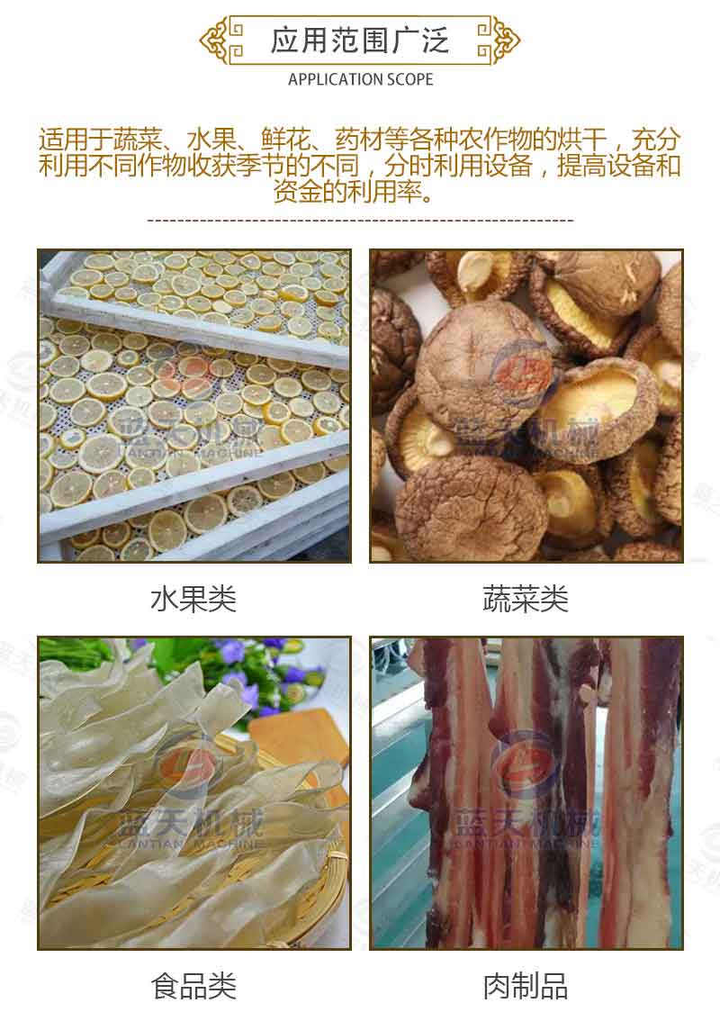 金銀花烘干機應(yīng)用范圍