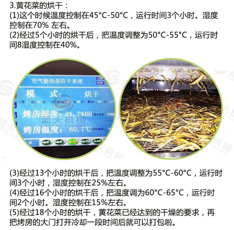 黃花菜烘干機烘干工藝